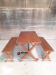 Set Meja dan Bangku Kayu Jati Minimalis