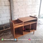 Meja Rak Kayu Jati Minimalis Multifungsi