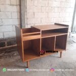 Meja Rak Kayu Jati Minimalis Multifungsi