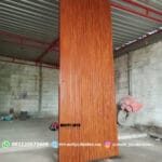 Pintu Jati Minimalis Modern Model Garis Garis Salur