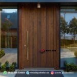 Pintu Depan Minimalis Kayu Solid untuk Rumah Modern