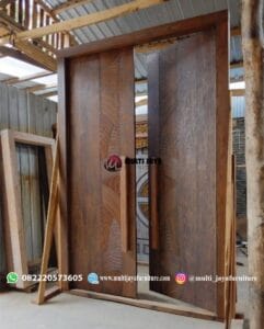 Pintu Ukir Kayu Jati Elegan Minimalis