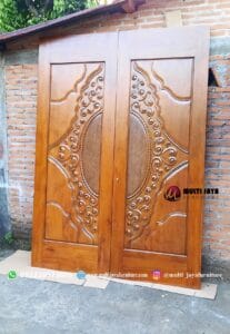 Pintu Jati Perhutani Ukir Mewah