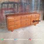Bufet Jati Minimalis 9 Laci