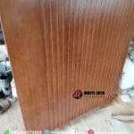 Pintu Kayu Jati Perhutani Motif Garis Simetris