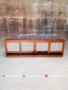 Bufet Jati Rotan Minimalis