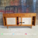 Bufet Jati Anyaman Rotan