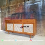 Bufet Jati Anyaman Rotan