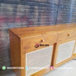 Bufet Jati Anyaman Rotan