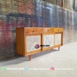Bufet Jati Anyaman Rotan