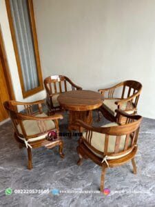 Set Kursi Teras Jati Betawi Minimalis
