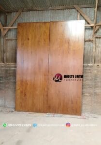 Pintu Jati Solid Garis Vertika
