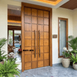 Pintu Villa Jati Motif Geometris Modern