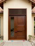 Pintu Kupu Tarung Kayu Jati Modern