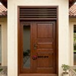 Pintu Kupu Tarung Kayu Jati Modern