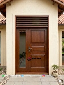 Pintu Kupu Tarung Kayu Jati Modern