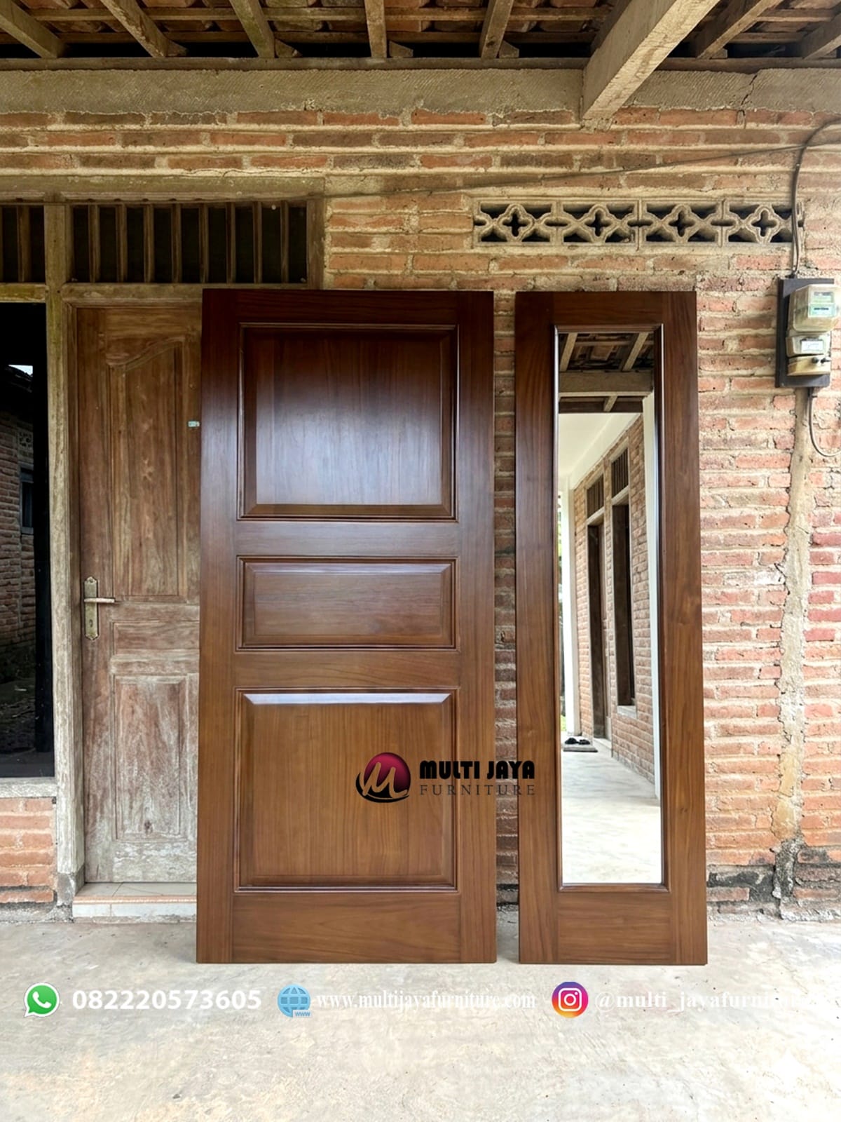 Pintu Kupu Tarung Kayu Jati Modern Pintu Kupu Tarung Kayu Jati Modern
