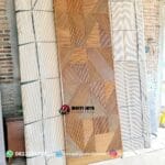 Pintu Jati Motif Panel Linear