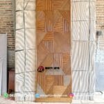 Pintu Jati Motif Panel Linear