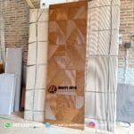 Pintu Jati Motif Panel Linear